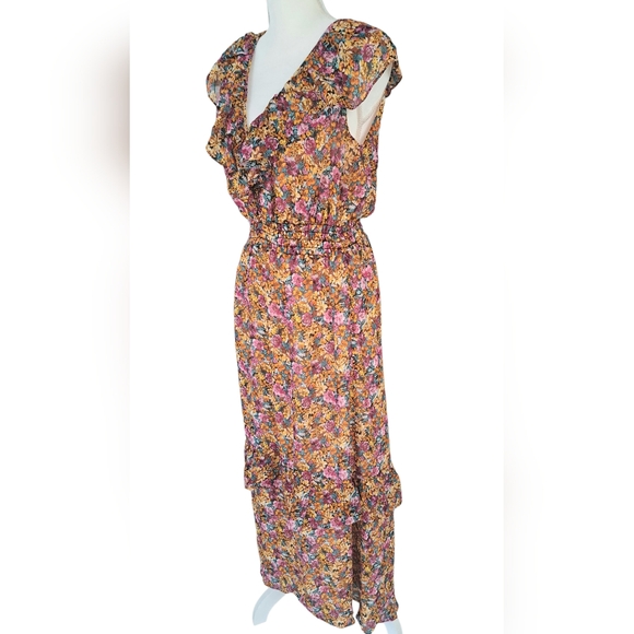 Lavender Brown Floral Maxi Dress in Pink, Purple, and Brown - Picture 4 of 10